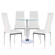 Round Glass Dining Table and