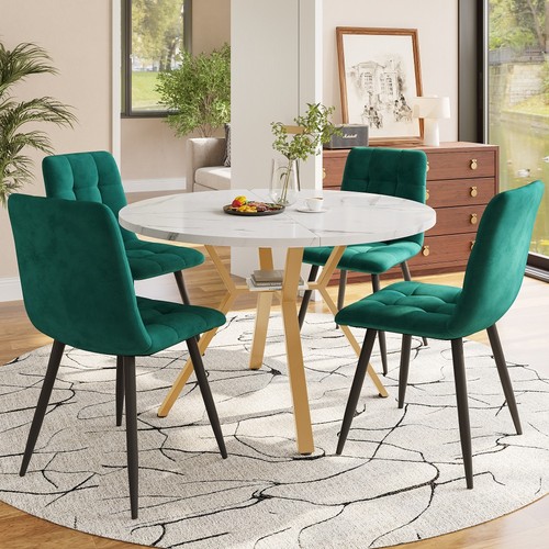 Round dining table velvet - round,