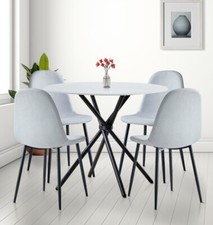 Dining Set, Small Round White