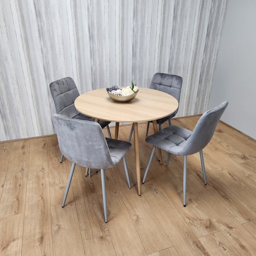 Round oak effect kitchen - effect,