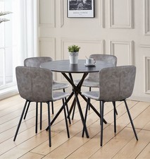 Dining Set, Round Black