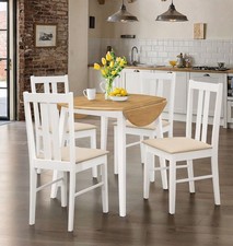 Dining Set, Drop Leaf Round