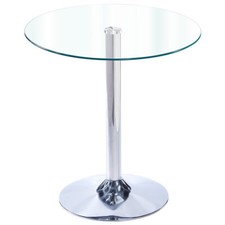 Single Pedestal Glass Dining