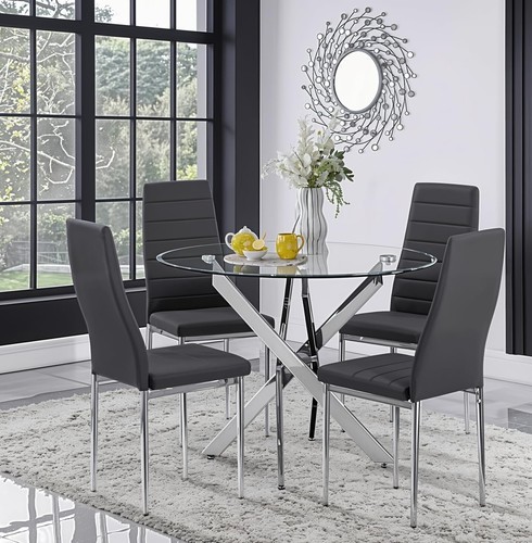 Modern 100cm round glass - 100cm,