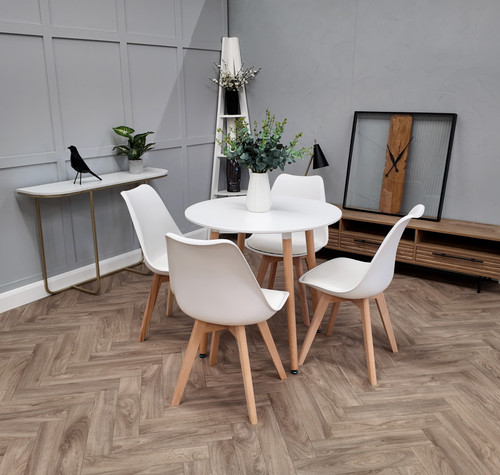 80cm round dining - 80cm, 4