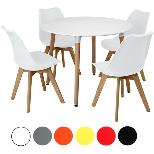 Circular dining table - circular, set